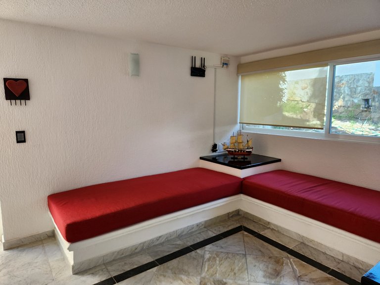 Villa a 5 minutos del mar con estacionamiento