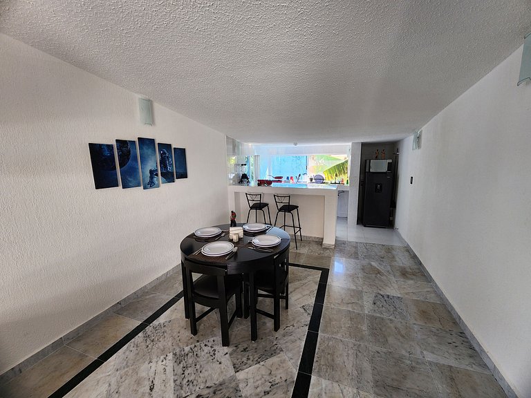 Villa a 5 minutos del mar con estacionamiento